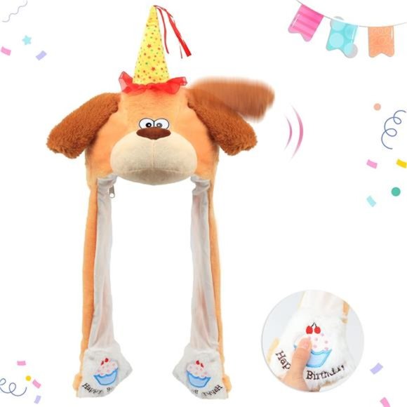 Other - Kids Dog Hat with Ears Moving Jumping Pop Up Puppy Beating Plush Animal